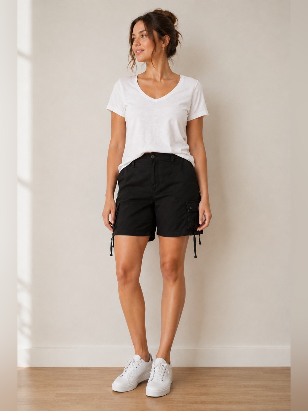 St. John’s Bay Black Cargo Shorts – 24W